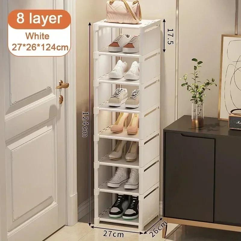 Multiple Layers Shoe Rack Saving Cabinet Stackable Adjustable Shoe Organizer Shelf Organizer For Wall Corner Space Saving Rack