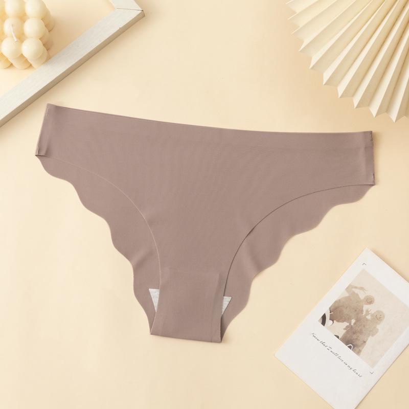 Plus Size Women's Sexy Quick-Dry Ice Silk Seamless Low-Waist Sports Panties