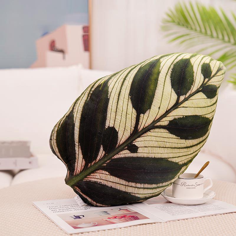 Tropical Plants Pillow for Living Room Sofa Cushion Leaf Pillow Turtle Back Decorative  Green Bedroom Leaves Plant Cushion