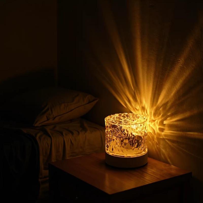 Xiaohongshu Ripple Atmosphere Night Light: Creative Romantic Bedside Lamp & Gift for Girls