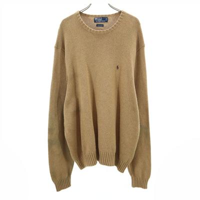 Polo by Ralph Lauren 90s Old Long Sleeve Sweater Brown Knit Men's Used
