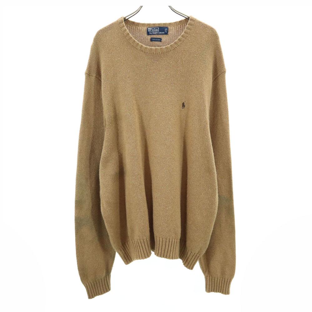 Polo by Ralph Lauren 90s Old Long sleeve sweater Brown knit Men's Used