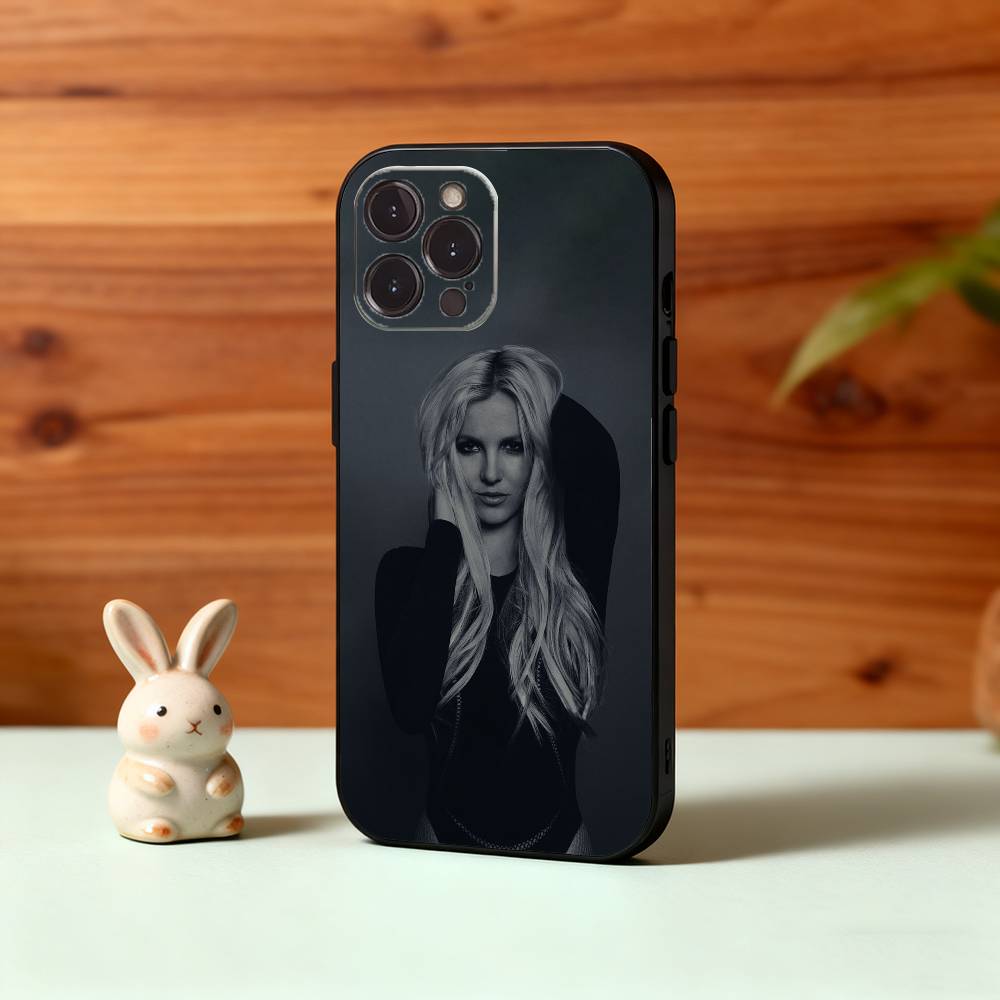 Bellissima Cover per Telefono B-Britney Lucky S-Spears Per iPhone17,16,15,14,13,12Plus,Pro Max,XS,5G Silicone Morbido Copertura Nera
