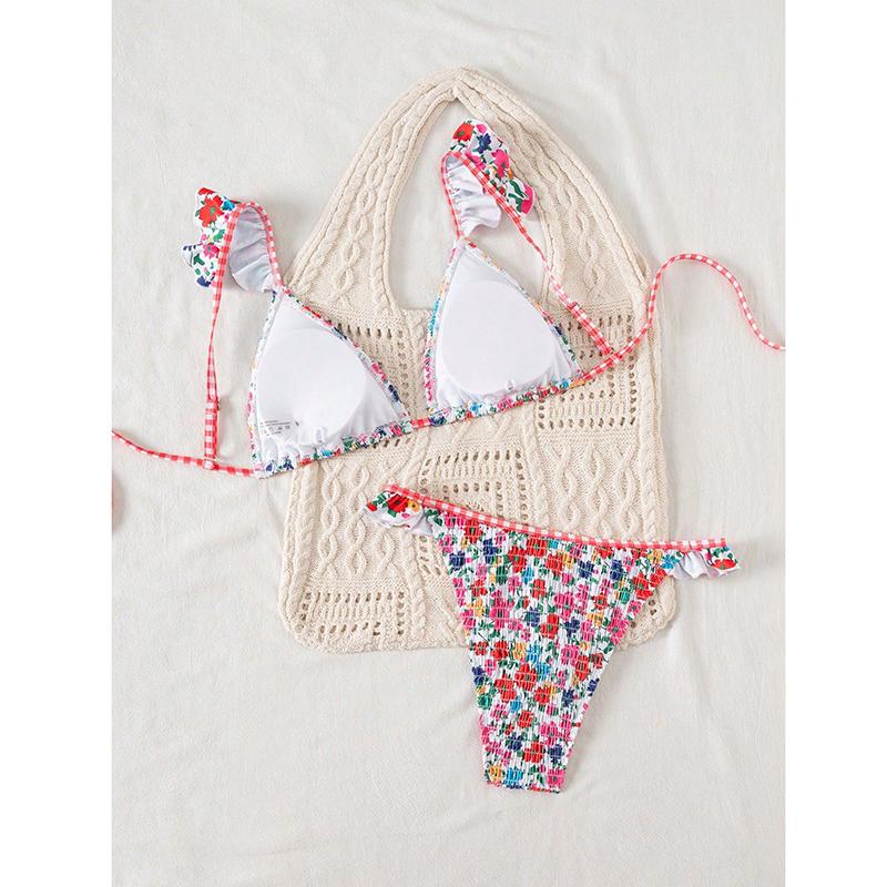 Sexy Bikinis Floral Swimsuits Women Swimwear Push Up Female Beach Swim Wear Bathing Suits Bikini Set Pool Bather