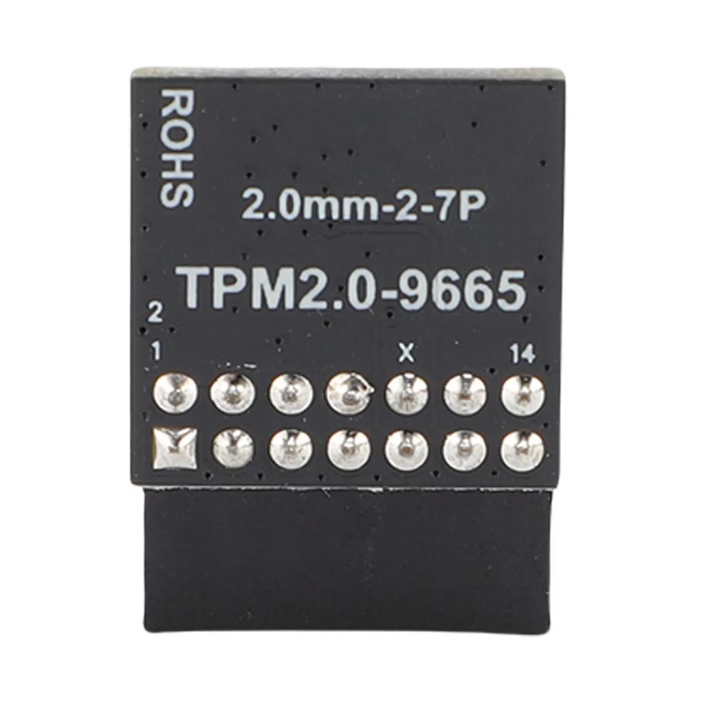 TPM2.0 Encryption Security Module 14-1 Pin 2 X 7P 2.0mm Pitch TPM Remote Card Support for Win11 2.0 Motherboard