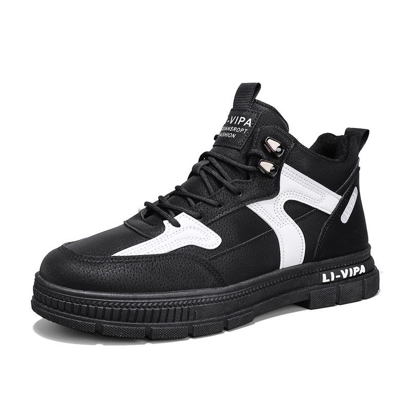 

Martin boots men s autumn and winter new high-top outdoor tooling boots thick-soled heightened color matching piled thickened short boots cotton shoes 39