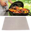 3 PCS Fiberglass Cloth Grill Mesh Mat Non-Stick Grilling Sheet Liner  Outdoor Barbecue