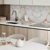Decorative Vinyl Wall Panel with Print 100x50 Cm Elegant Marble with Veins