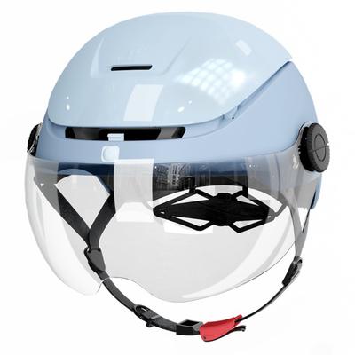 Cascos de Motocicleta Eléctrica para Hombres y Mujeres Verano Nuevo Protector Solar Transpirable Cascos de Seguridad para Vehículos Eléctricos