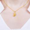 Yi Hua Gold Christmas Plum Blossom Reindeer Pendant Necklace for Men, Women, & Children