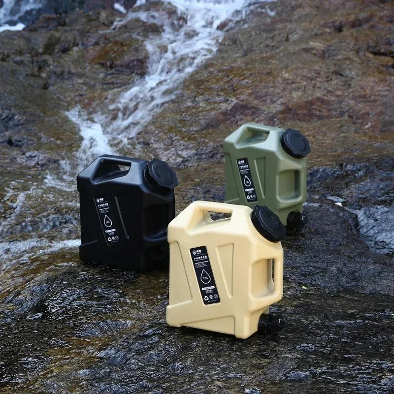 Portable Car Water Tank 12L Outdoor Water Bucket with Faucet Large Capacity Camping Bucket for Camping Fishing Picnic Hiking