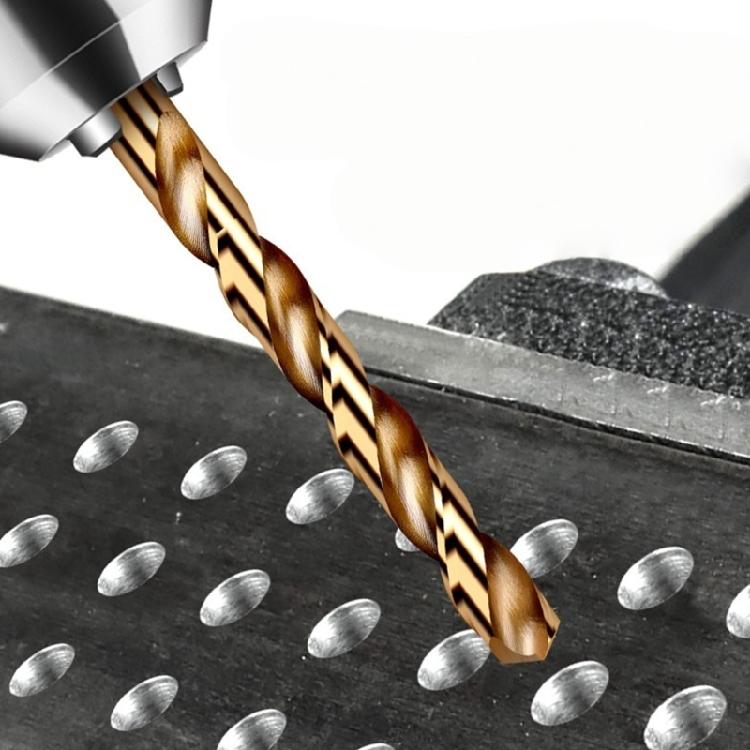 13Pcs Round Shank Drill Bit Twist Jobber Length Drill Bit Round Shank for Hardened Metal Iron Plastic and Wood Metal