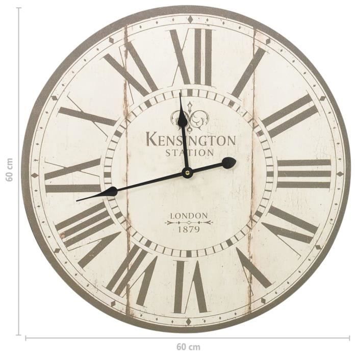 Wall Clock - Vintage - London - 60 Cm - MDF - Indoor