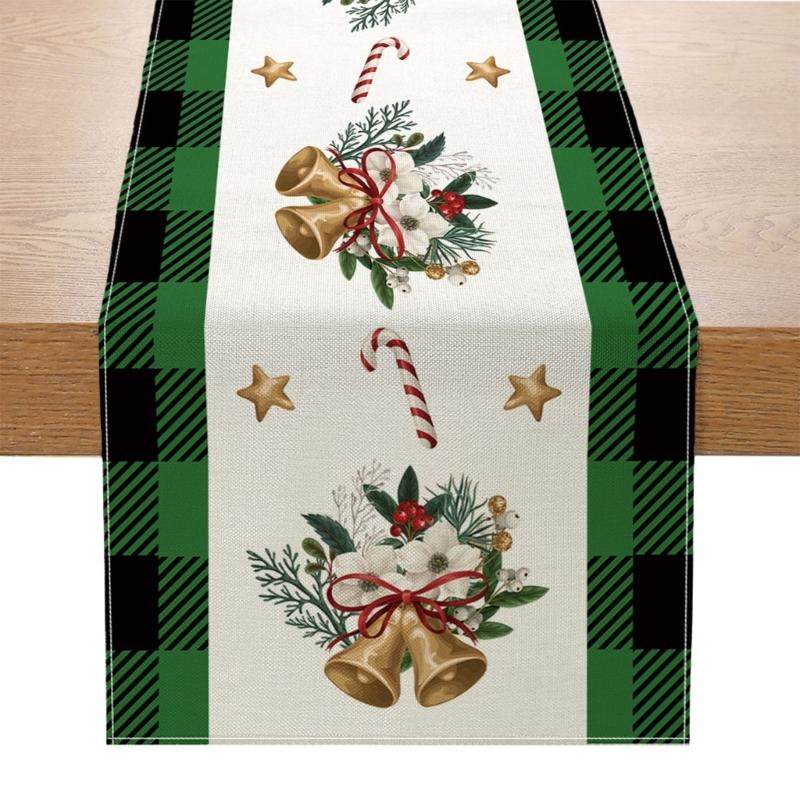 Christmas Table Runner Festive Home Table Cover Tablecloth for 2025 New Year Dropshipping