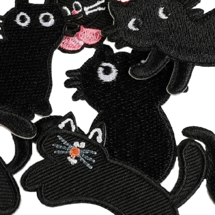 9 Pcs Kitten Embroidered Patches Sew on Patches Cartoon Cats Iron on Patches Applique Patches Animal Sewing Patches