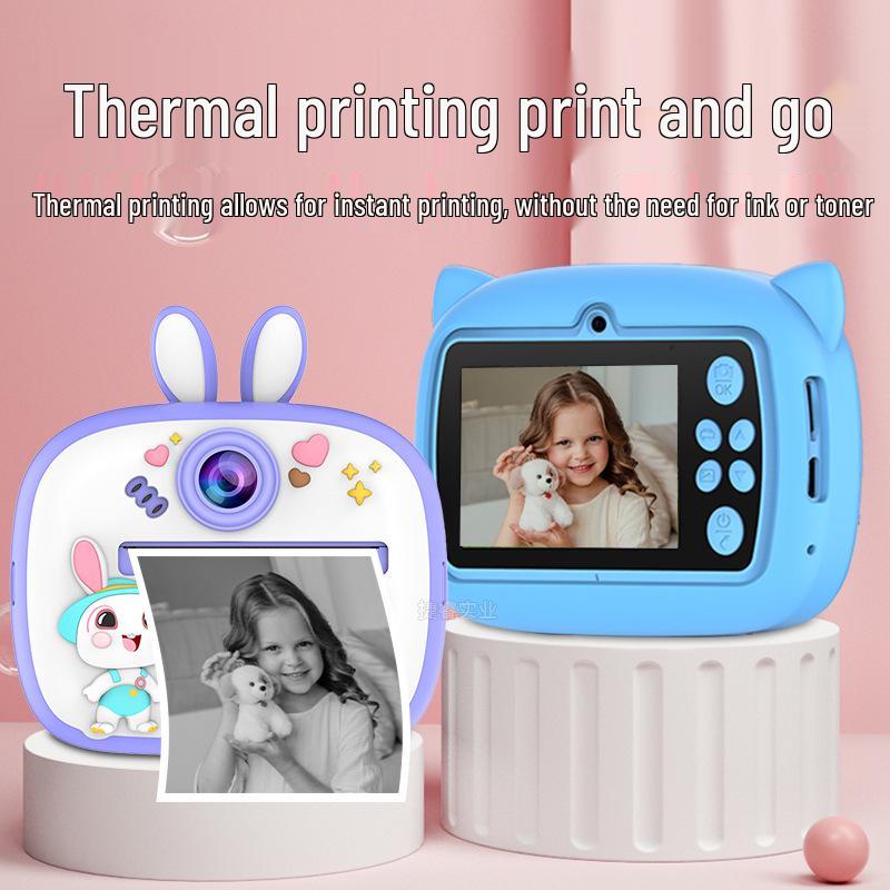 Portable Instant Print Children's Camera with Thermal Paper