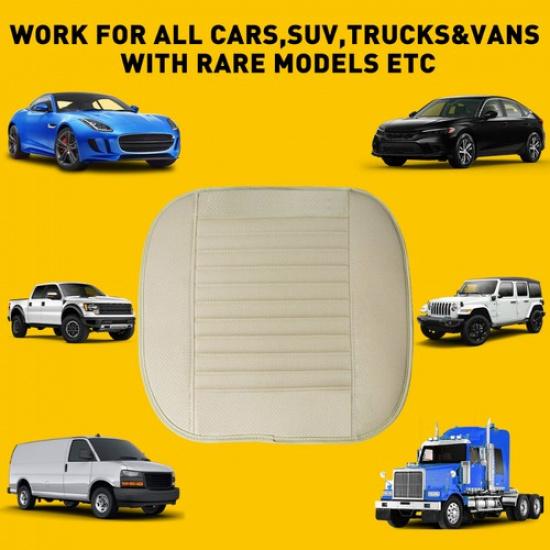 Full Surround Car Front Seat Cover Breathable PU Leather Pad Mat Chair Cushion A