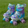 Children's Beginner Roller Skates, Ages 3-12, Four-Wheel Double Row with Flashing Wheels for Boys and Girls