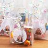Plastic Gift Bags Clear PVC Bag With Handles Reusable Tote Bags Transparent Shopping Bag Gift Packing Bag Handbag Storage Bag