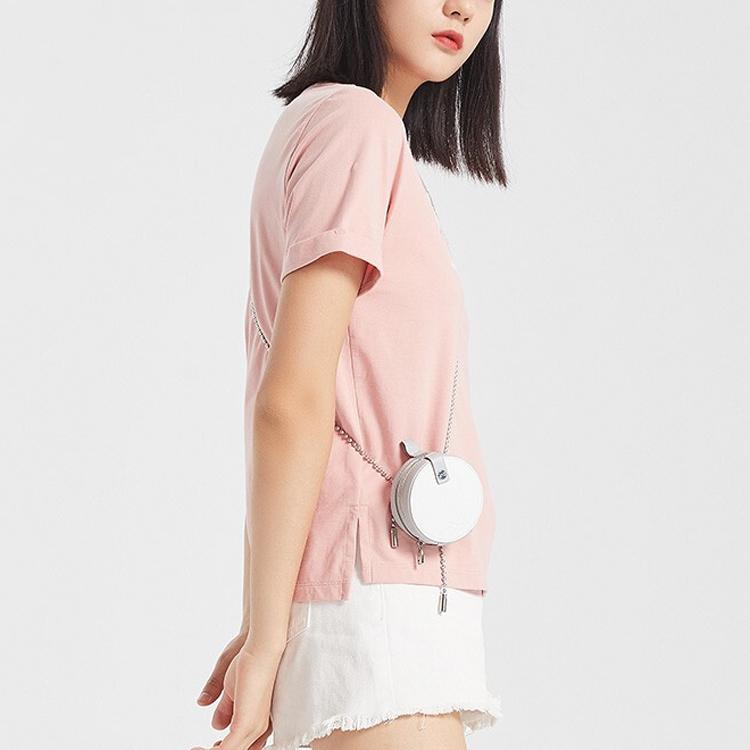 Li Ning Sportmode Serie Lockeres Kurzarm T-Shirt Damen Tops Nebel-Rosen-Pink AHSQ258-2