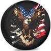Eagle American Flag Spare Tire Cover Waterproof Outdoor RV Trailer Accessories