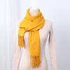 Big Red Scarf Korean Style Women's Winter Imitation Cashmere Thickened All Match Warm Shawl Solid Color Dual Use