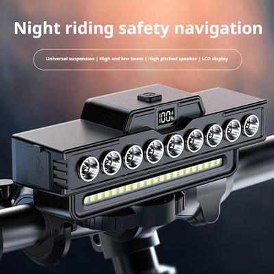2025Neues USB-Laden MTB-Scheinwerfer Fahrradlicht LED Wasserdichte Fahrradlampe Taschenlampe Fahrradhupe Fahrradlicht Vorderlicht
