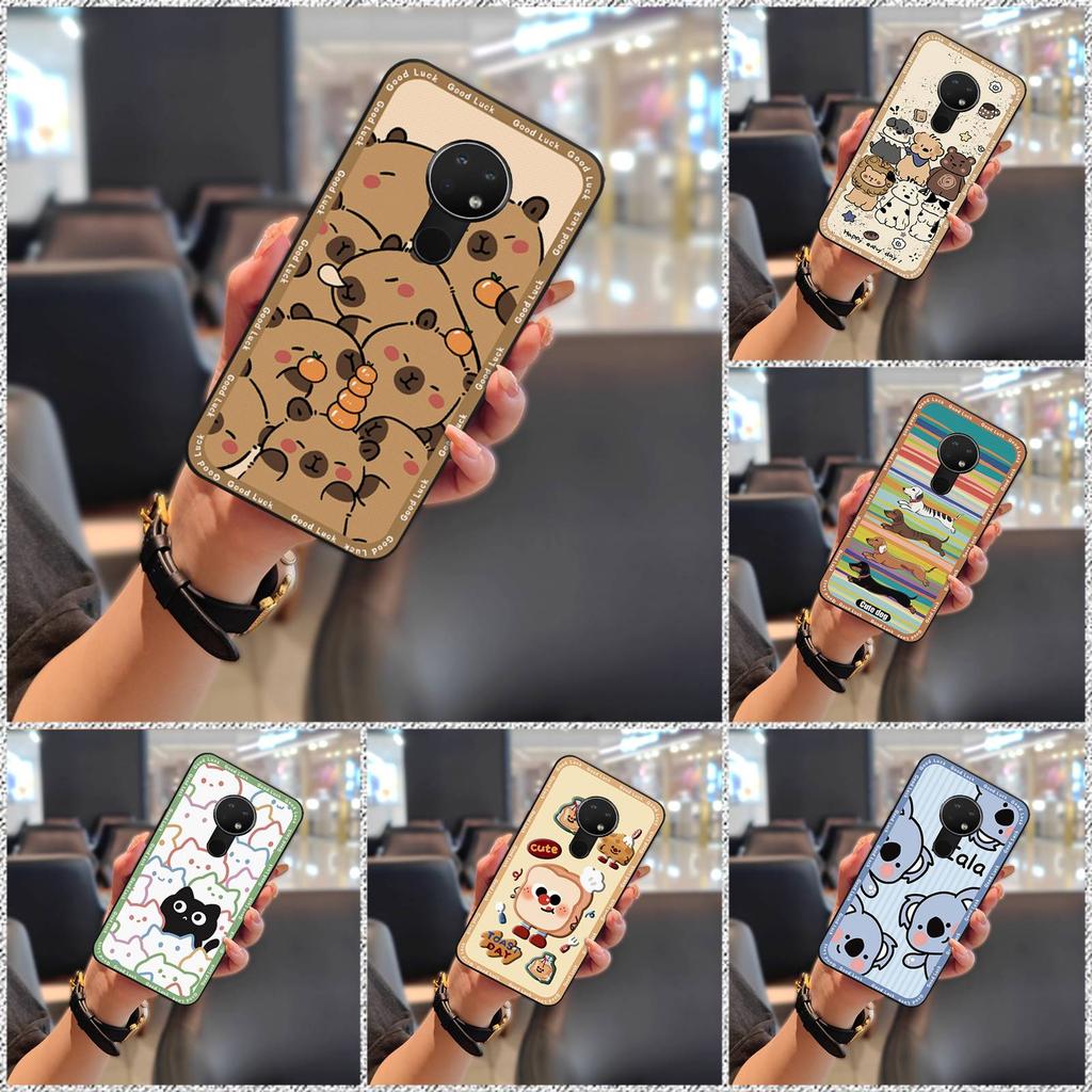 Dirt-resistant Durable Phone Case For Nokia 6.2/7.2 Silicone Anti-knock Graffiti Anti-dust Cartoon Phone Pouch Soft Case