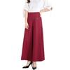New Spring High-waist Wide-leg Pants for Middle-aged Look Loose Large-size Skirt Pants Durable
