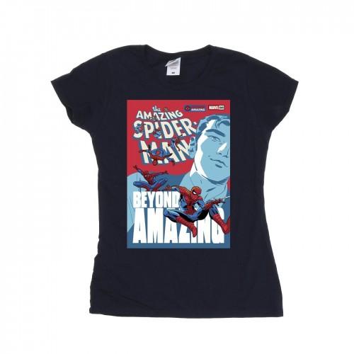 

Marvel Womens/Ladies Spider-Man Beyond Amazing Cover Cotton T-Shirt XXL білий
