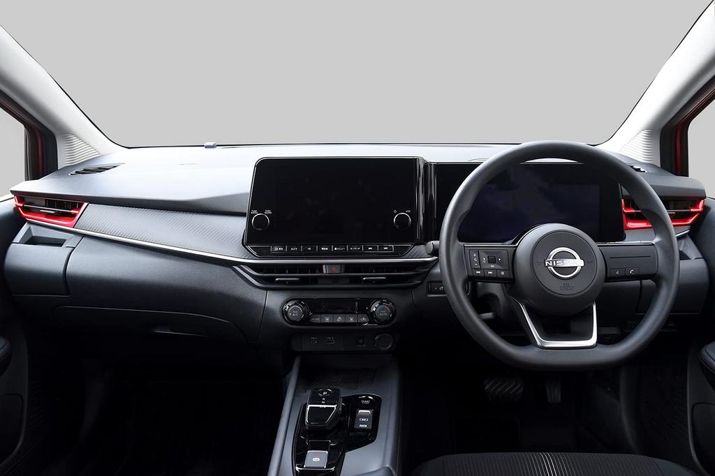 SecondStage Seitenkanalverkleidung SHN0194RED für Nissan Note Aura FE13 e-POWER (rot) E13,