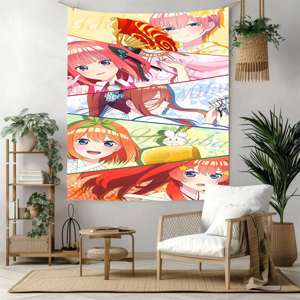 Quintessential Quintuplets1 Wall Decor Tapestry Art For Pet Memorial Birthdaywedding Party Backdrop Family Gift