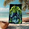 Custom Name Ultra-Soft Beach Towel with Hulk Theme,Ideal for Pool - Camping, Diving - Perfect Travel Essential, Vibrant Beach Towel.