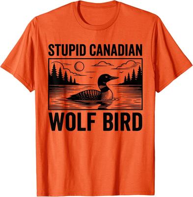 Dummer kanadischer Wolfsvogel Lustiger Eistaucher Humor Design Unisex T-Shirt