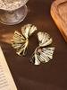 Retro 3D Big Flower Leaf Earrings: High-End Luxury Studs with Exaggerated Style and Fashionable Personality