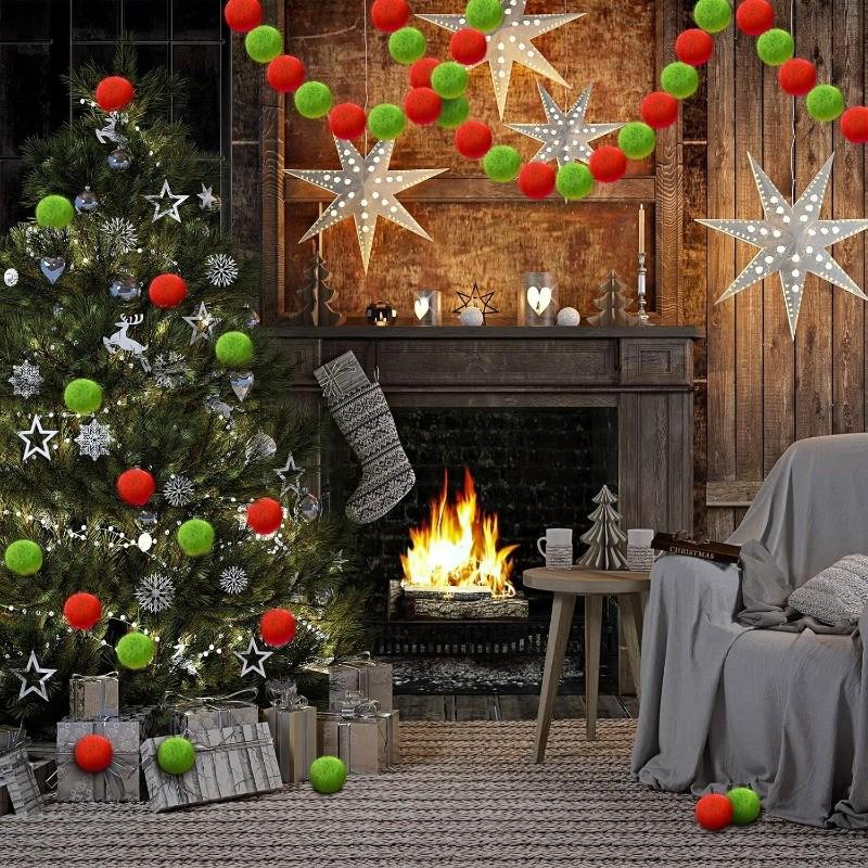 10Pcs Christmas Decoration Ball Ornaments Hanging for Xmas Tree Pendant Wreath Home New Year 2026 DIY Craft Party Supplies Decor