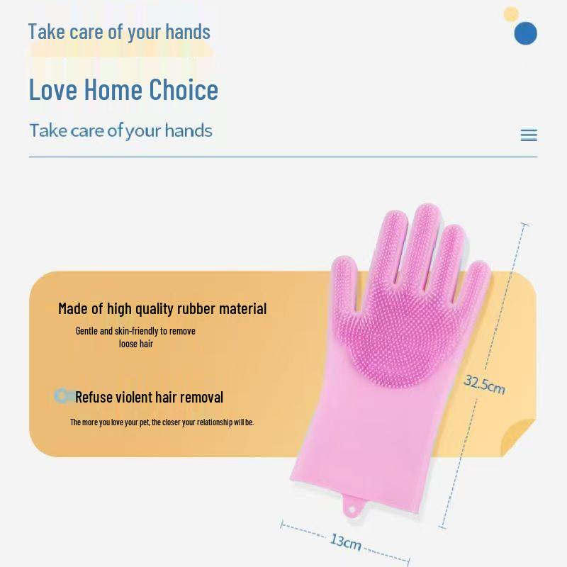 

Рукавиці для купання домашніх тварин - Щітка для миття, стійка до подряпин та укусів, для собак та котів 120g-Upgraded Thickened