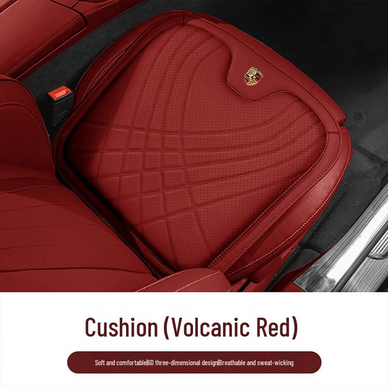 Porsche Jármű Komfort Készlet: Fejtámla, deréktámasz és ülőpárna a nyak és a hát kényelméért a Cayenne, Macan, Panamera, 718 és Taycan modellekben.