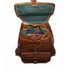 NOVINKA Pánský batoh z pravé kůže Satchel Brown Vintage Bag Rusksack na notebook