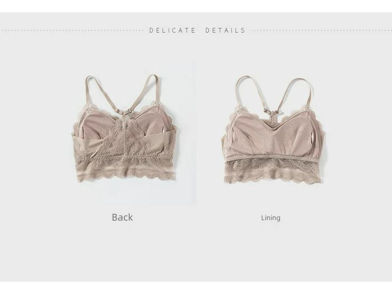 Lace Bra with Beautiful Back and Thickened Coaster - Sexy, Anti-Exposure Tube Top