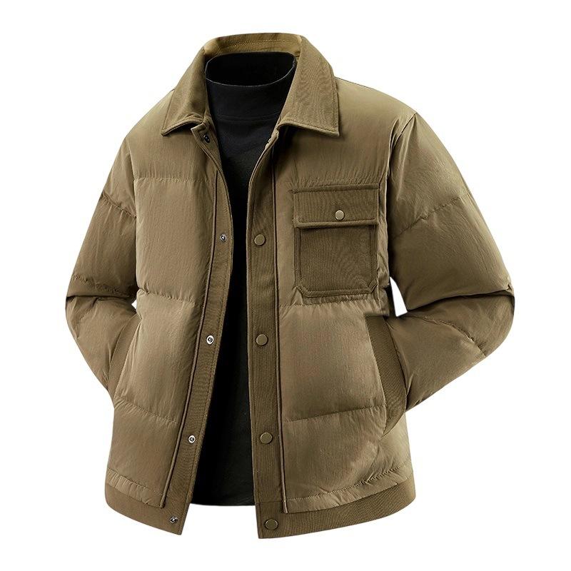 

Легкая мужская пуховая куртка с зимним воротником, карманной отделкой и утолщенная мужская куртка XXXL