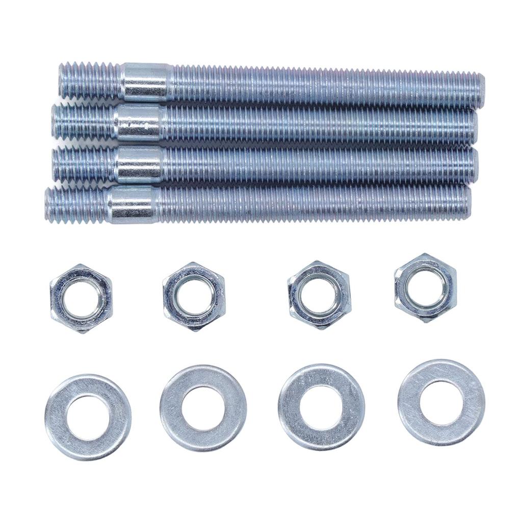Carburetor Bolt 5/16" Thread Zinc Plated 3.5" Length 4-Piece Steel Carburetor Bolt Set