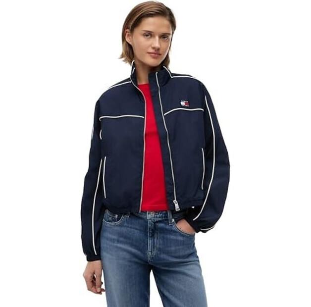 Куртка женская Tommy Hilfiger TJW нейлоновая Piping Blouson синий/черный