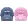 Adjustable Daddy & Mommy Baseball Cap Letter Embroidered Dad Hats  For Man Women