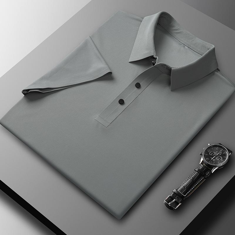 Large Size 8XL Summer Men Polo Shirt Casual Loose Ice Silk Short Sleeve T Shirt Men Quick-drying Business Men Wear