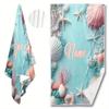 Custom Beach Towel Personalized Name Seashell Starfish Microfiber Bath Towels Soft Quick Dry Swimming Pool Lounger All Season