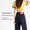 Women's Petite High-Waist Wide-Leg Drapey Denim Pants