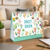 Creative 1117 Desktop Calendar Portable Thick Paper Standing Flip Calendar Yearly Agenda To Do List Time Manegement Organizers