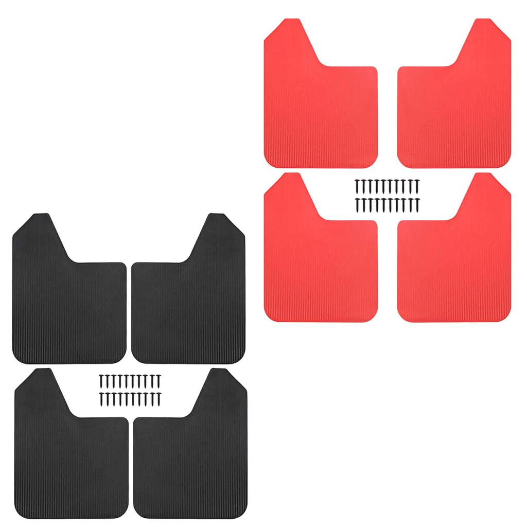 4x Generic Car Mudguard Mudflaps Front and Rear Set Lightweight Replace Parts
