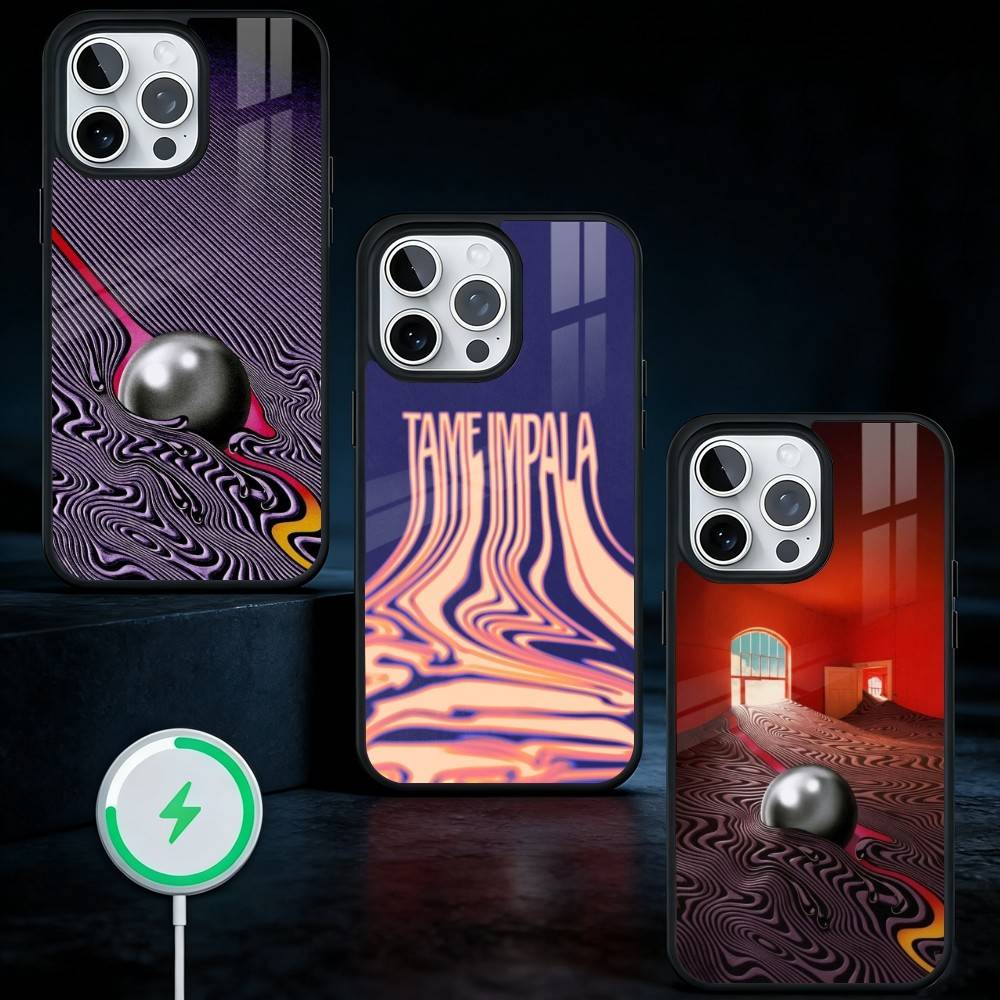 Tame I-Impala Band Handyhülle Für iPhone17,16,15,14,13 Plus,Pro Max Magnetisch Für Magsafe Kabelloses Laden